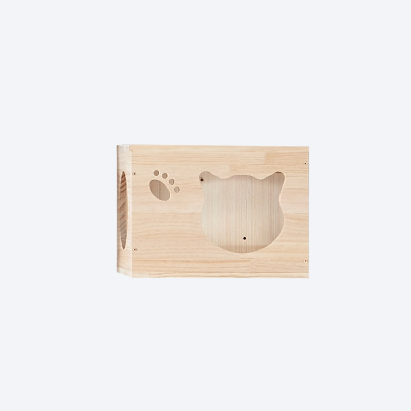 Wall-Mounted Solid Wood Cat Villa (Basic Edition) | Modular Wall-Mounted Cat House Components
