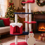 Christmas Snowman Themed Cat Tree | Limited Holiday Edition · Cake Cat Bed + Transparent Space Capsule + Multi-level Platforms + Snowman Scratching Board · A Cat's Christmas Wonderland
