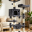 Dark Grey Multi-level Cat Tree | Exclusively for Large/Multiple Cats・Double Condos + Hammock + Perches・All-in-One Play Castle