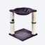 Dark Gray Minimalist Small Cat Tree | Apartment-Friendly・Plush Hammock + Dual Sisal Scratching Posts・Mini Cat Rest Paradise