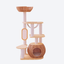 Solid Wood and Rattan Multi-Level Cat Tree | Natural Wood Style · Rattan Nest + Rattan Top Perch + Multi-Level Platforms + Sisal Scratching Posts · Forest-Themed Cat Recreational Paradise