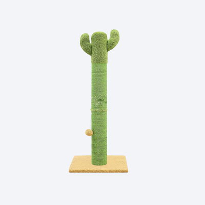 Cactus-Shaped Cat Scratching Post | Trendy Creative Design・Full Sisal-Wrapped Post + Cactus Top Design + Teasing Ball・Fun Cat Tree
