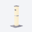 Compact Vertical Cat Scratching Post | Mini Version for Small Spaces・Sisal Scratching Post + Plush Top Perch + Cat Teaser Ball・Simple Scratching Cat Tree