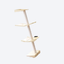 Single-Column Angled Solid Wood Cat Tree | Minimalist & Lightweight Design · Three-Tier Solid Wood Platforms + Sisal-Wrapped Column + Teaser Toy · Cat’s Angled Lookout Tower